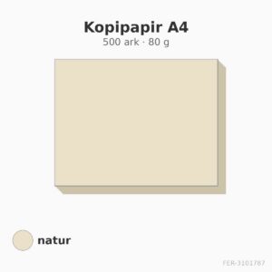 Kopipapir A4 – 500 ark – 80 g – natur