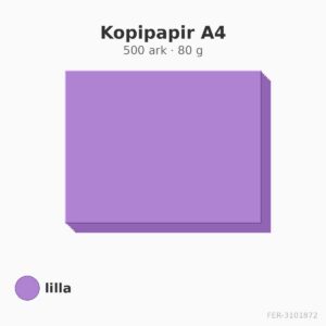 Kopipapir A4 – 500 ark – 80 g – lilla