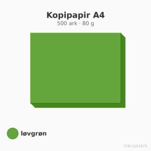 Kopipapir A4 – 500 ark – 80 g – løvgrøn