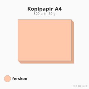 Kopipapir A4 – 500 ark – 80 g – fersken