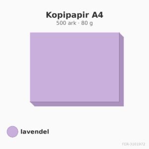 Kopipapir A4 – 500 ark – 80 g – lavendel