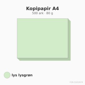 Kopipapir A4 – 500 ark – 80 g – lys lysgrøn