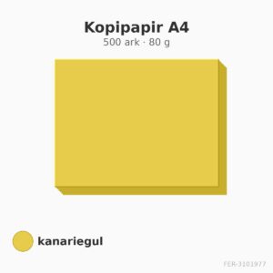 Kopipapir A4 – 500 ark – 80 g – kanariegul