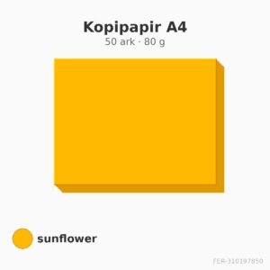 Kopipapir A4 – 50 ark – 80 g – sunflower
