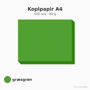 Kopipapir A4 – 500 ark – 80 g – græsgrøn