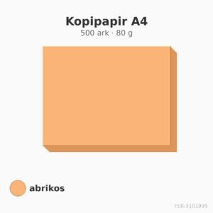 Kopipapir A4 – 500 ark – 80 g – abrikos