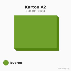 Karton A2 – 100 ark – 180 g – løvgrøn