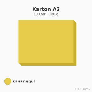 Karton A2 – 100 ark – 180 g – kanariegul