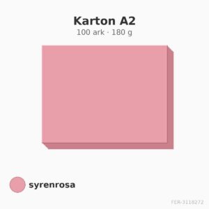 Karton A2 – syrenrosa – 180 g – 100 ark