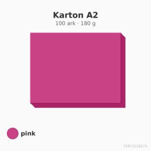 Karton A2 – pink – 180 g – 100 ark