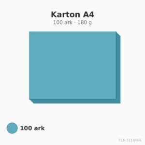 Karton A4 – himmelblå – 180 g – 100 ark