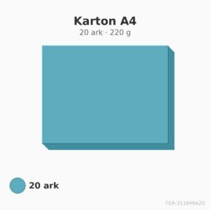 Karton A4 – himmelblå – 220 g – 20 ark