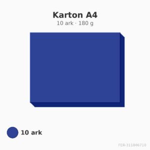 Karton A4 – kongeblå – 180 g – 10 ark