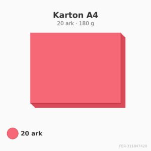 Karton A4 – gammelrosa – 180 g – 20 ark