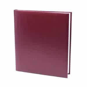Gæstebog bordeaux Balacrom med guldtryk – 23 x 25 cm