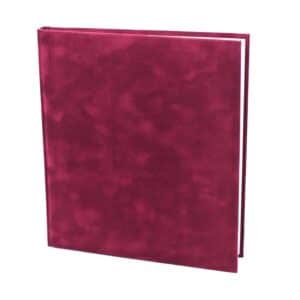 Gæstebog bordeaux velour med sølvtryk