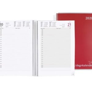 Time/døgnkalender 2025 Rød
