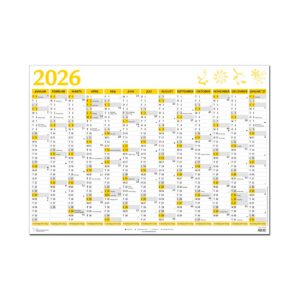 KÆMPEKALENDER 13 MDR 2024 GUL 98x68,5 CM