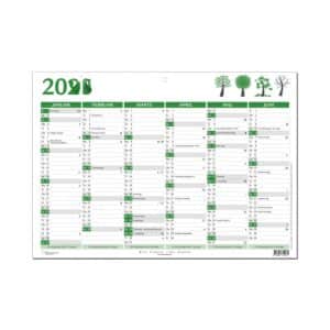 Vægkalender A4 Gul 2024