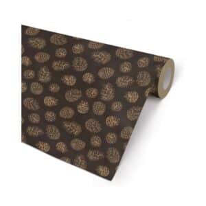 ØKONOM 57 CM "KONGLE" HVID/GULD METALIC 100 M