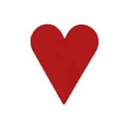 GAVEMÆRKER - HJERTER RØD 20x23/1000