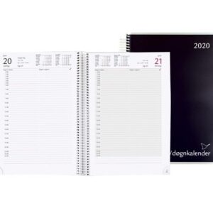 Time/døgnkalender 2025 Sort