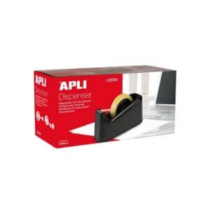 Tapedispenser bord – stor – til 33 og 66 mm tape – sort