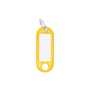 NØGLERINGE M/VEDHÆNG GUL 100 STK