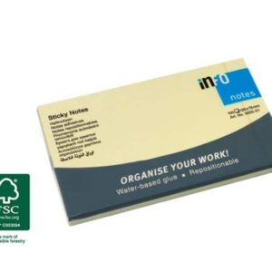 Sticky Notes gule – 125 x 75 mm – 100 blade
