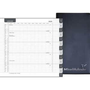 Månedskalender 2024 Sort 2 Fløjet M.blok