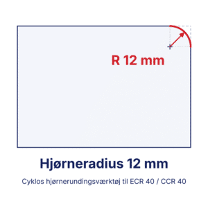 Hjørneradius 12 mm – Cyklos hjørnerundingsværktøj R12 til ECR 40 / CCR 40