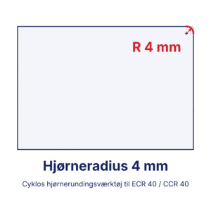 Hjørneradius 4 mm – Cyklos hjørnerundingsværktøj R4 til ECR 40 / CCR 40