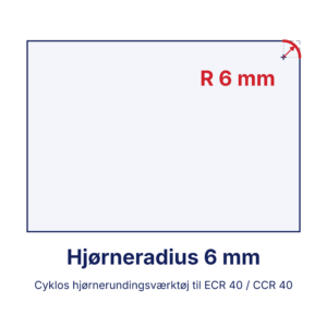 Hjørneradius 6 mm – Cyklos hjørnerundingsværktøj R6 til ECR 40 / CCR 40