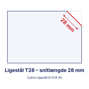 Cyklos lige værktøj 28 mm – 45° hjørneafskæring til ECR 40 / CCR 40